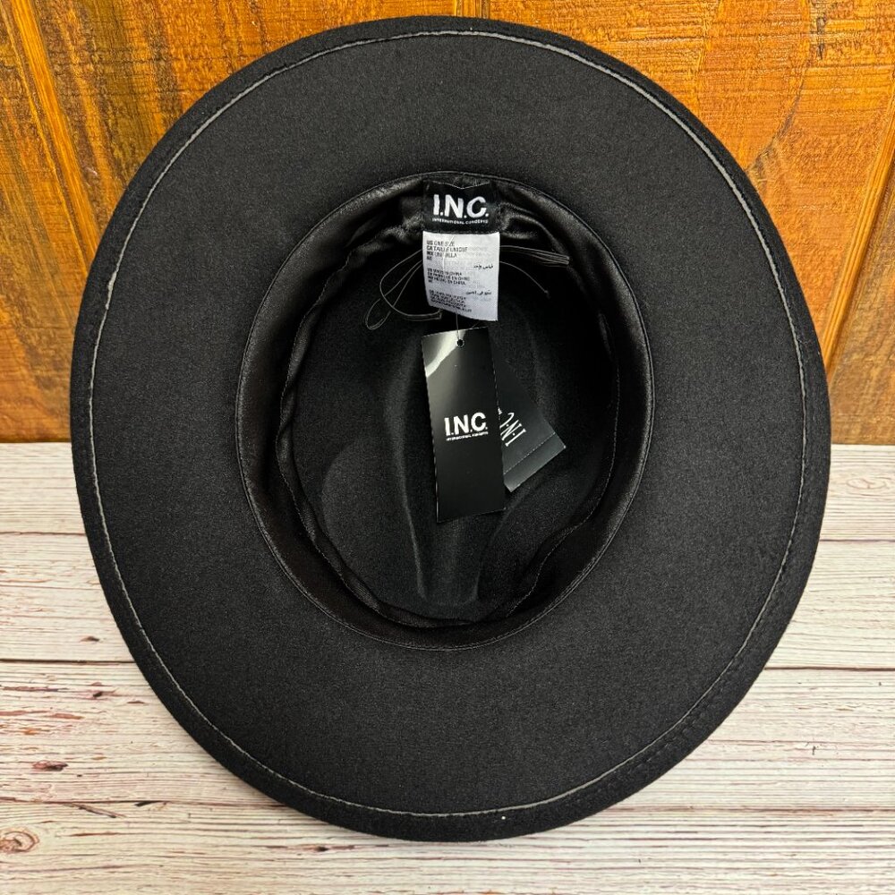 I.N.C. INTERNATIONAL CONCEPTS Women's Felt Panama Hat - Black - Picture 3 of 3